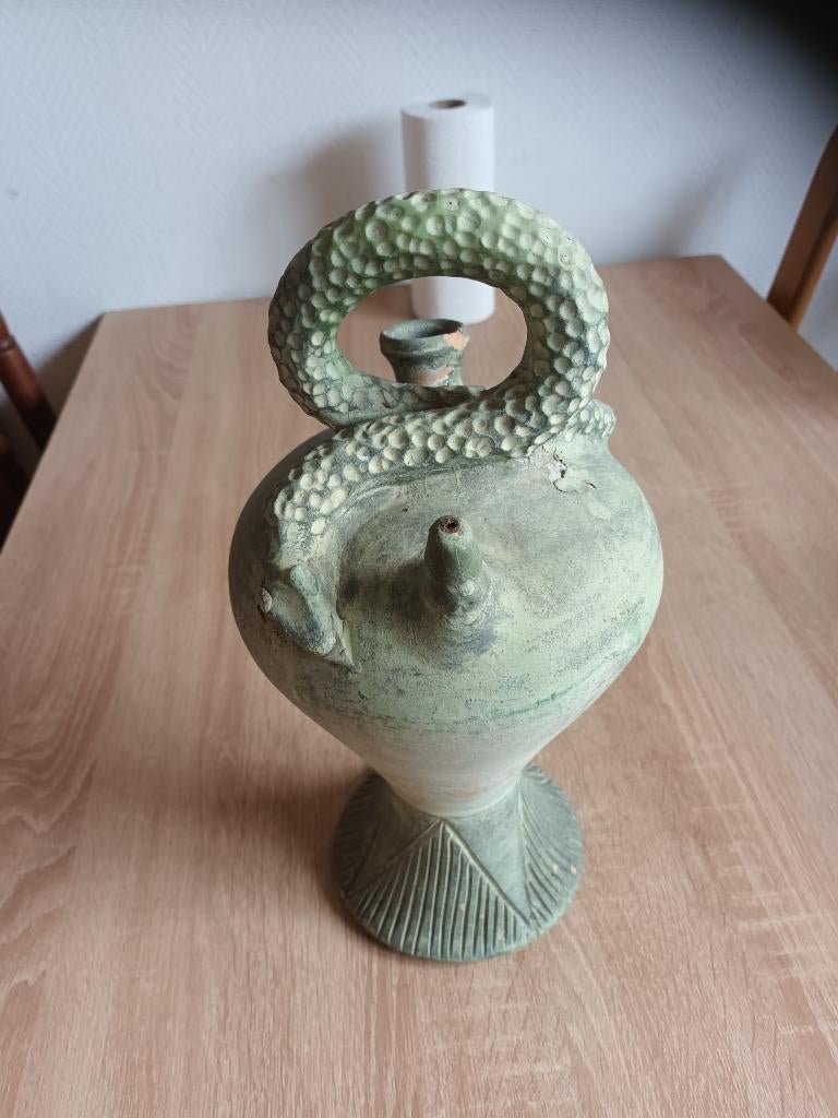 Antieke Pot met esculaap, Ophalen of Verzenden