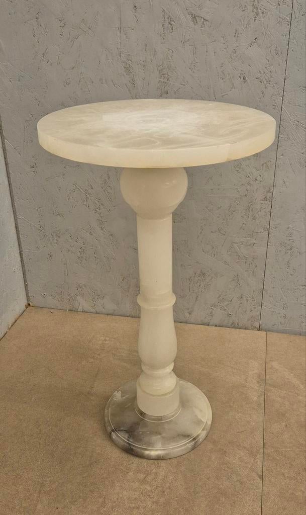 Zuiltafeltje – natuursteen – 56 cm – bijzettafel, Huis en Inrichting, Tafels | Bijzettafels, Overige materialen, Minder dan 55 cm