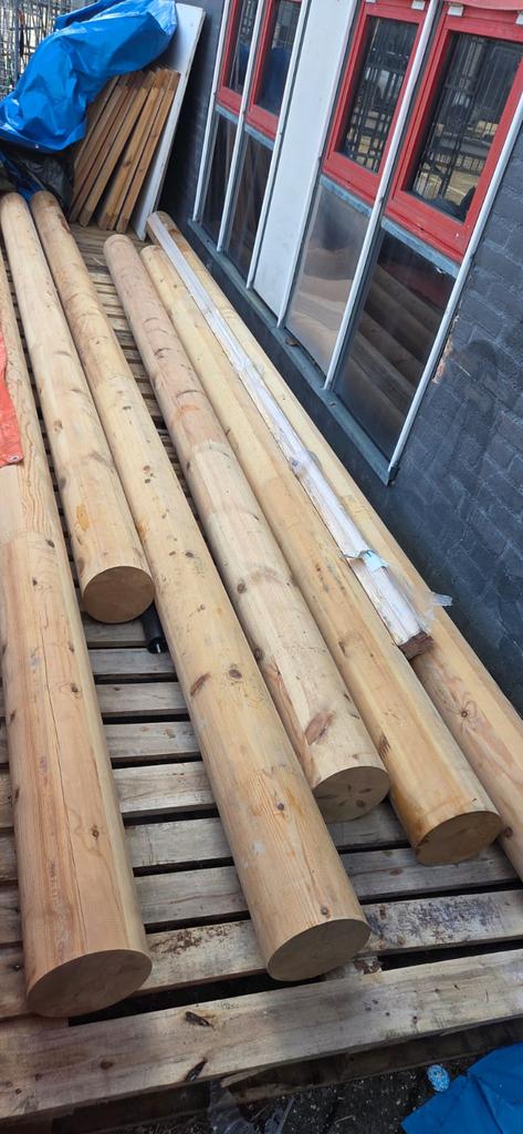 Ronde palen 17/18 cm doorsnede, Tuin en Terras, Ophalen, Nieuw, 250 cm of meer, Palen