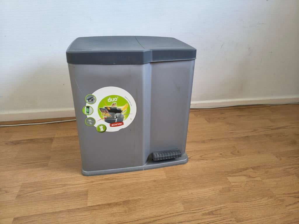 Duo prullenbak Curver, Huis en Inrichting, 40 liter of meer, Ophalen of Verzenden, Kunststof, Minder dan 50 cm
