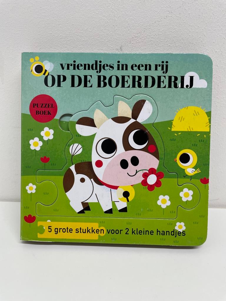 Vriendjes in een rij op de boerderij - Puzzelboek, Ophalen of Verzenden, Zo goed als nieuw, Uitklap-, Voel- of Ontdekboek, 3 tot 4 jaar