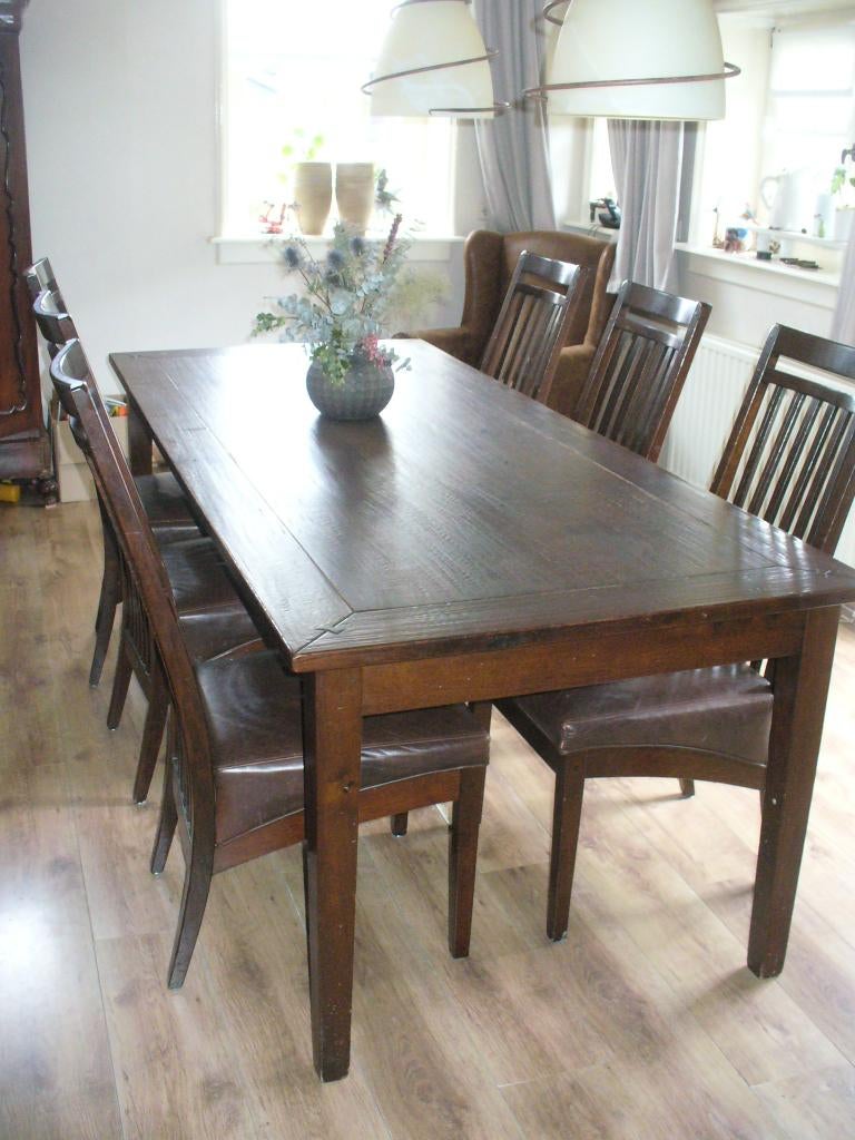 eettafel, Ophalen, Gebruikt, Eikenhout, 200 cm of meer