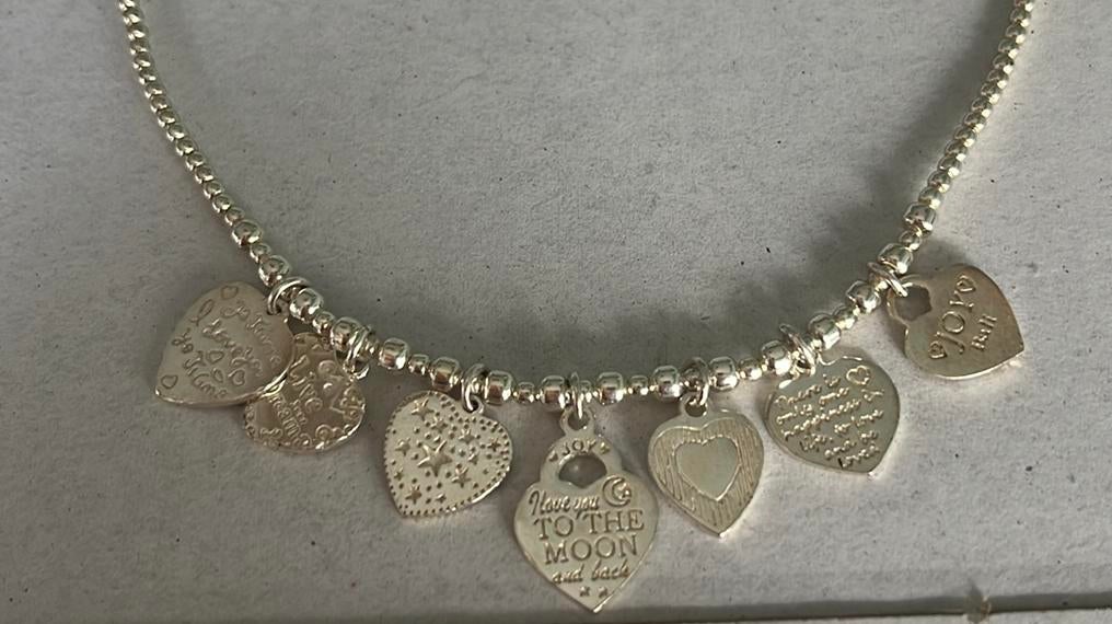 Joy jewellery zilveren bedel ketting buzios, Sieraden, Tassen en Uiterlijk, Ophalen of Verzenden, Zo goed als nieuw, Zilver, Verstelbaar