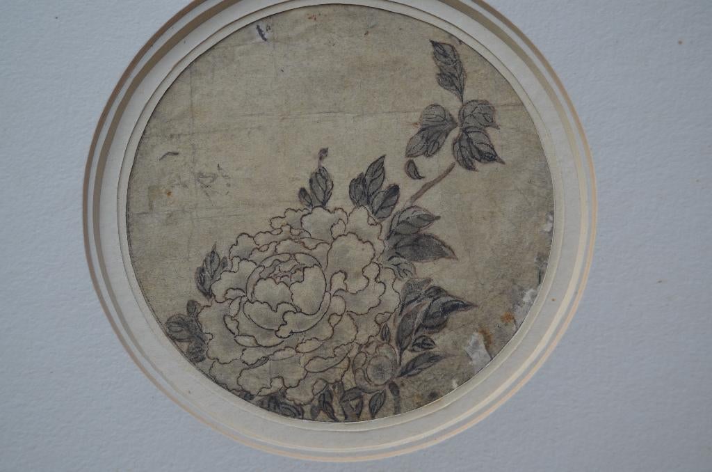 Schitterende oude Japanse tekeningen in passe-partout (3), Antiek en Kunst, Ophalen of Verzenden