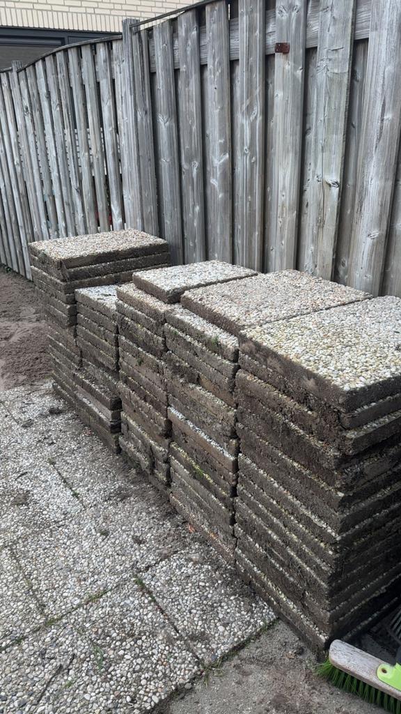 Grindtegels. (+- 18m2) GRATIS, Gebruikt, Ophalen of Verzenden, 10 m² of meer, Grind