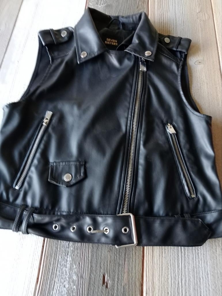 Biker bodywarmer nooit gedragen maat M, Ophalen, Zwart