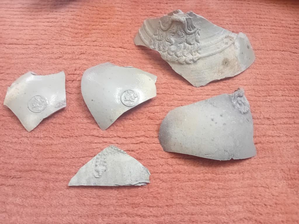 Frechen steengoed baardman medaillons circa 1600, Ophalen of Verzenden