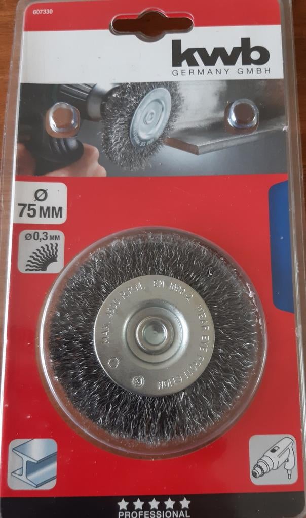 Staalborstelschijf (KWB) doorsnee 75mm, Ophalen, Nieuw
