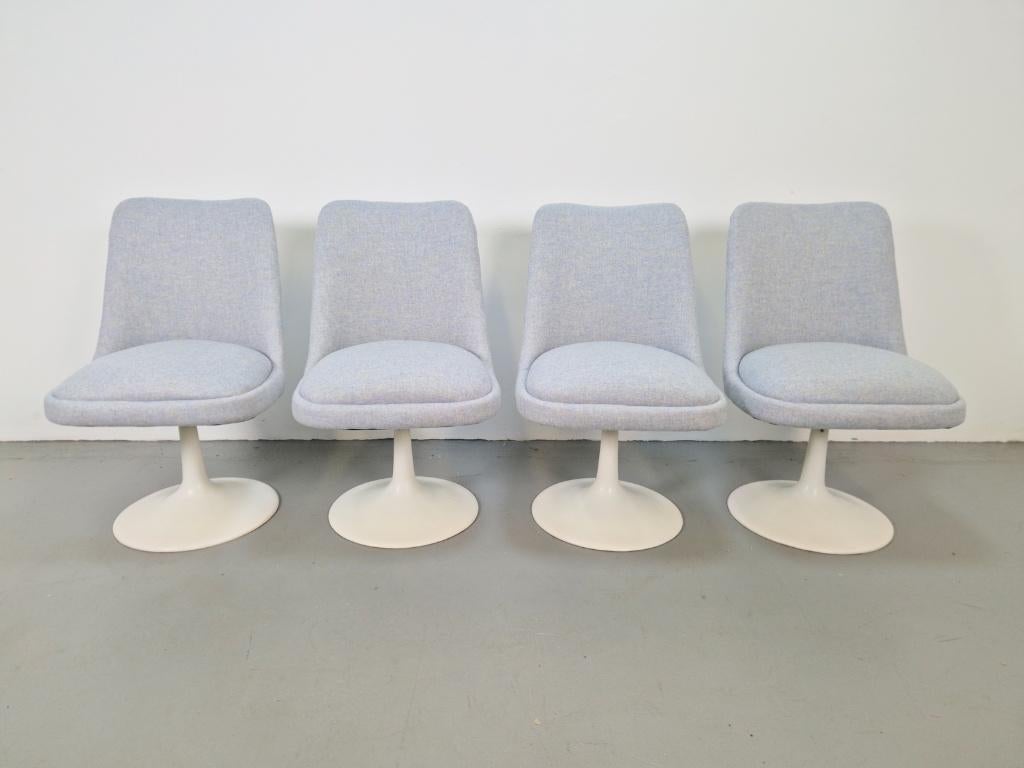 Set vintage Tulip stoelen eettafel Eero Saarinen stijl ´70, Ophalen, N, Space age vintage, 4 tot 6 stoelen