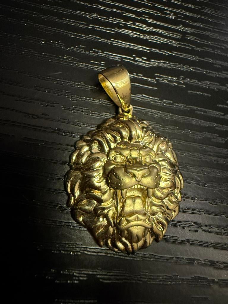 Prachtige 14 karaats gouden leeuw hanger, Ophalen of Verzenden, Nieuw, Goud
