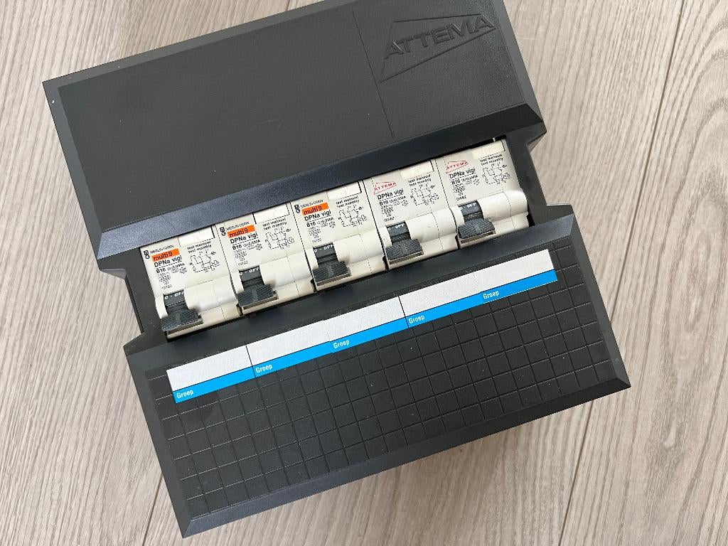 Groepenkast met 5 aardlekautomaten, Ophalen of Verzenden, Gebruikt, Overige typen