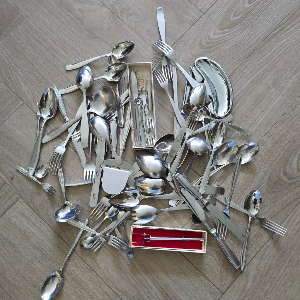 Groot lot oud bestek, waaronder veel Gero Zilmeta, Ophalen of Verzenden