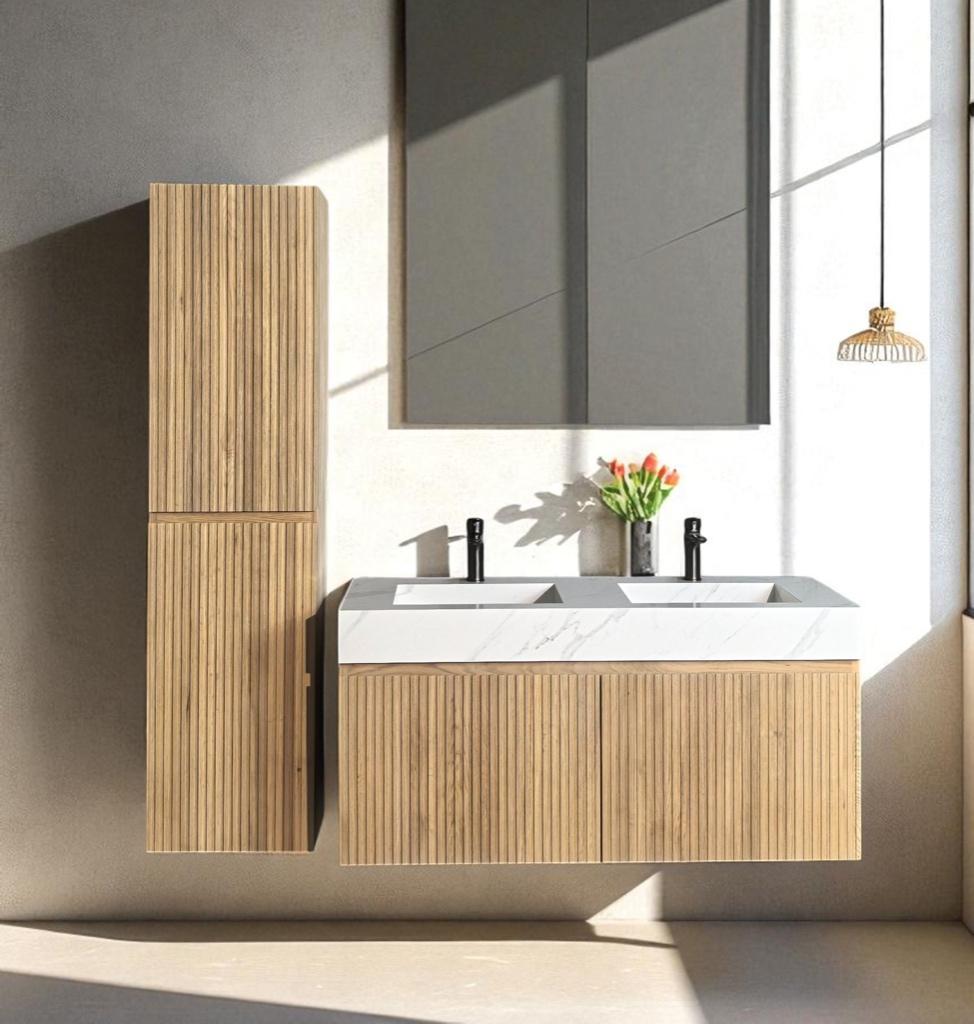 Eiken Badkamermeubelen Voorjaars-actie! 2e Paasdag Open!, Nieuw, Minder dan 100 cm, Wastafelkast, 25 tot 50 cm