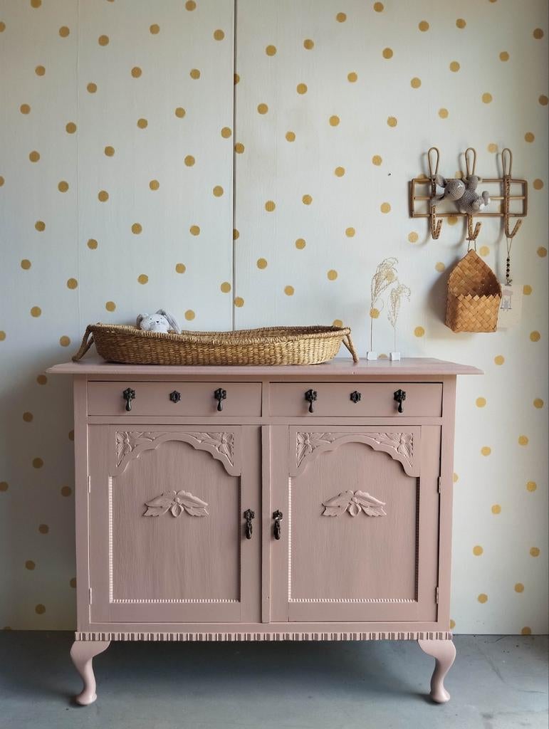 Vintage commode / Queen Ann / Art Deco / bezorgen mogelijk, Kinderen en Baby's, Kinderkamer | Commodes en Kasten, Zo goed als nieuw