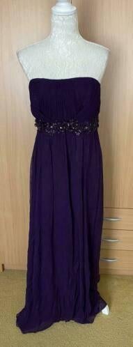 Monsoon lange jurk van zijde maat 46 [v], Kleding | Dames, Galajurk, Paars, Maat 46/48 (XL) of groter, Ophalen of Verzenden