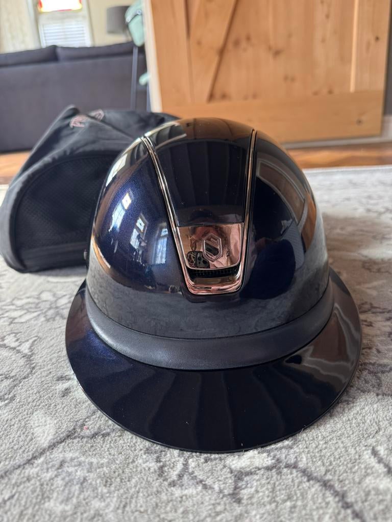 Samshield Miss shield cap blauw glossy, Dieren en Toebehoren, Paardrijkleding, Ophalen of Verzenden, Dressuur, Cap