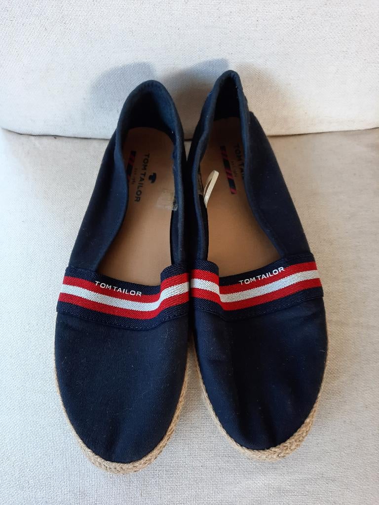 Tom Tailor expadrilles loafers blauw maat 43, Blauw, Instappers, Ophalen of Verzenden, Zo goed als nieuw