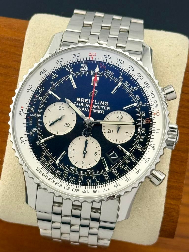 Breitling Navitimer 43 B01 Zwart AB0121, Ophalen of Verzenden, Zo goed als nieuw, Breitling