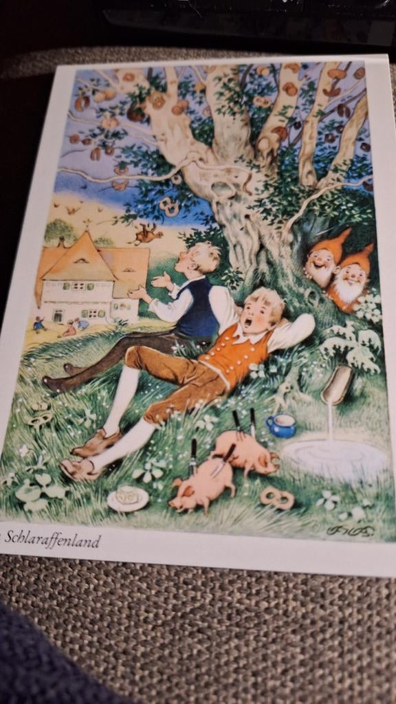 Anzichtkaart Fritz Baumgarten - Het Luilekkerland, Ophalen of Verzenden, Voor 1920, Ongelopen, Duitsland