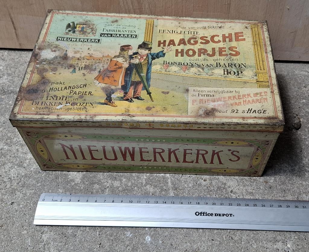 2. vliegtuig lamp oude schoen spanners blik terrier hond, Verzamelen, Blikken, Ophalen of Verzenden, Gebruikt, Overige