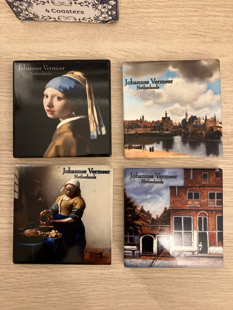Vermeer Onderzetters Set - Meisje met de Parel, Huis en Inrichting, Ophalen, Nieuw