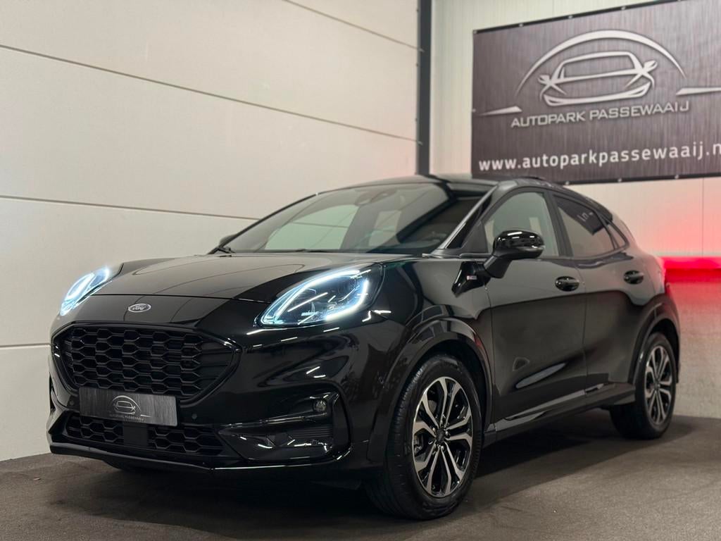 Ford Puma 1.0 EcoBoost Hybrid ST-Line Pano, Cruise Control,, Stof, Zwart, Zwart, 665 kg