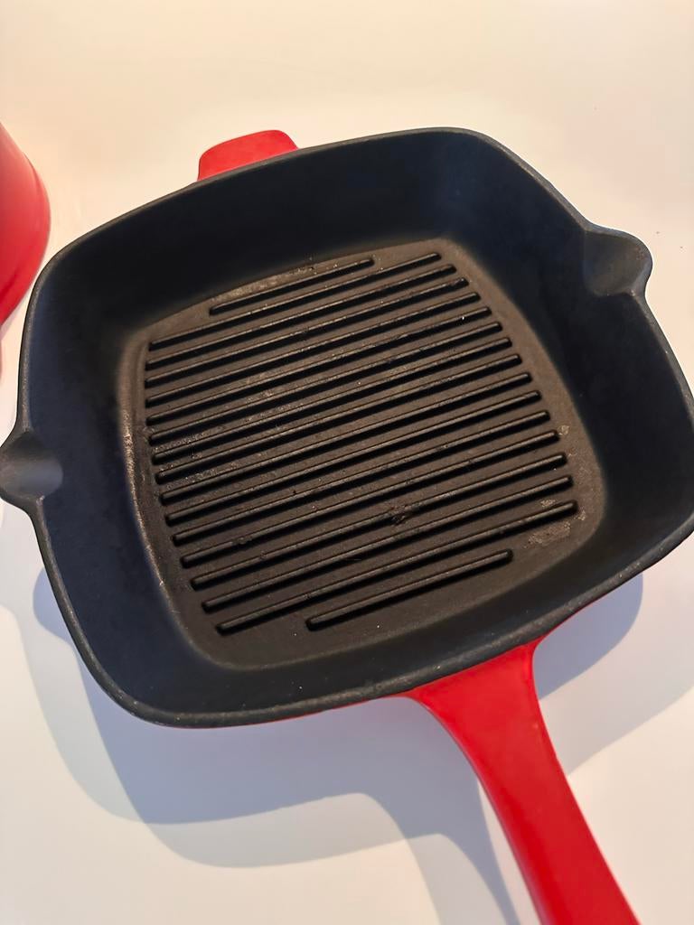 Gietijzeren pannenset: grillpan en braadpan van Ernesto, Ophalen, Gebruikt, Pannenset, Gietijzer