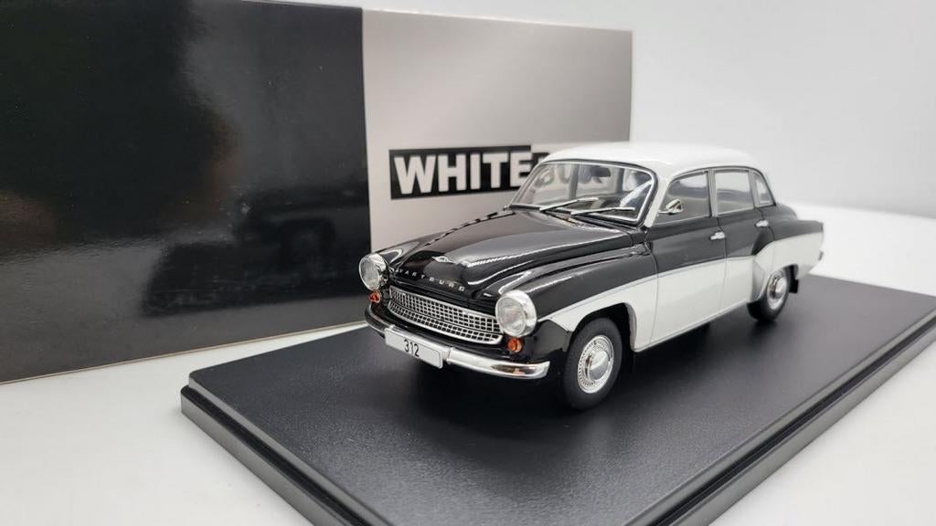 Wartburg 312 zwart-wit 1:24, Ophalen of Verzenden, Nieuw, Auto, Overige merken