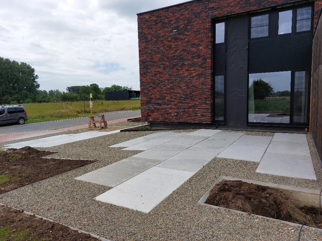 Terrastegel Tuintegel Paardenplaat  Antraciet Kalsbeekplaat, Tuin en Terras, Verzenden, Nieuw, Beton, Terrastegels