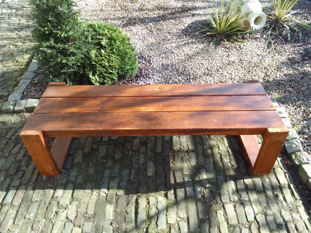 Robuuste landelijke houten tuinbank, Tuin en Terras, Ophalen, Nieuw, Hout