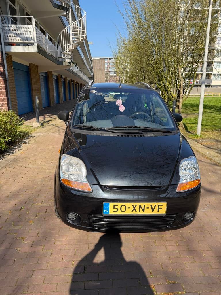 Chevrolet Matiz 0.8 AUT 2007 Zwart, Auto's, Zwart, Origineel Nederlands, 51 pk, Particulier