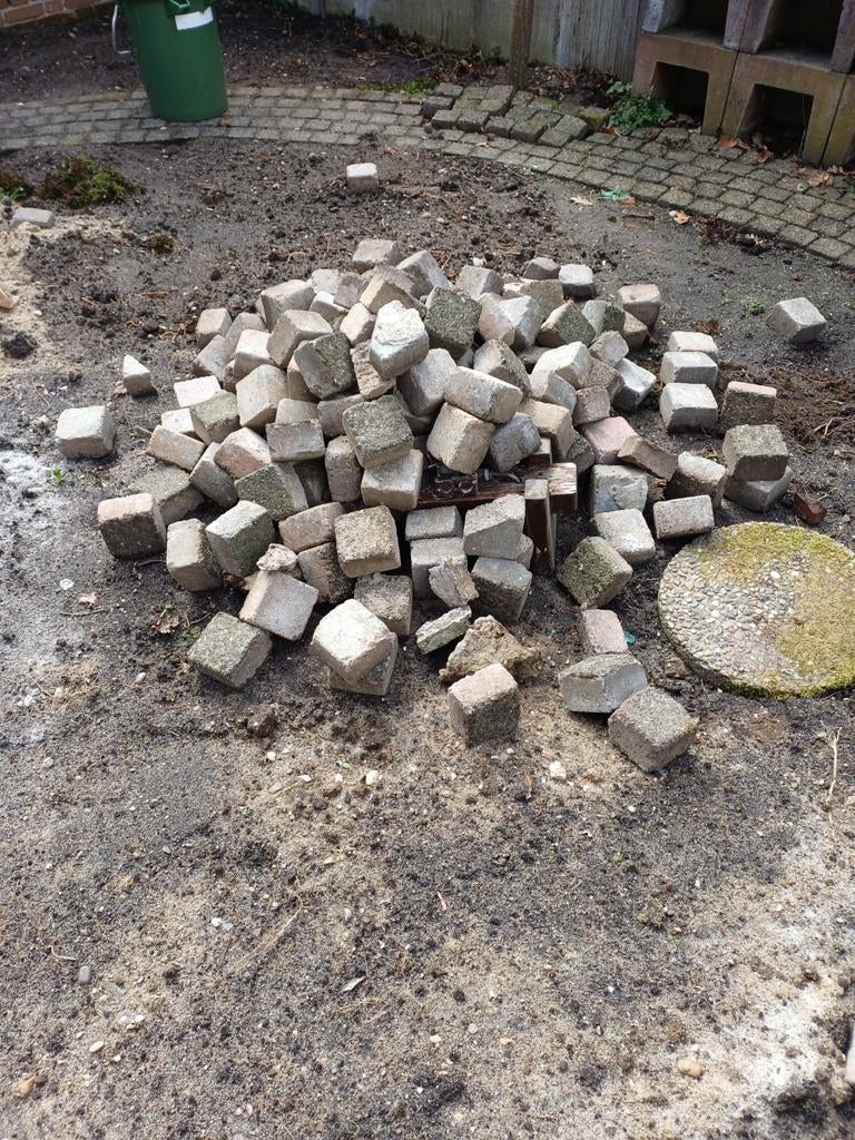 Gratis cobblestones 10x10, Ophalen, Gebruikt