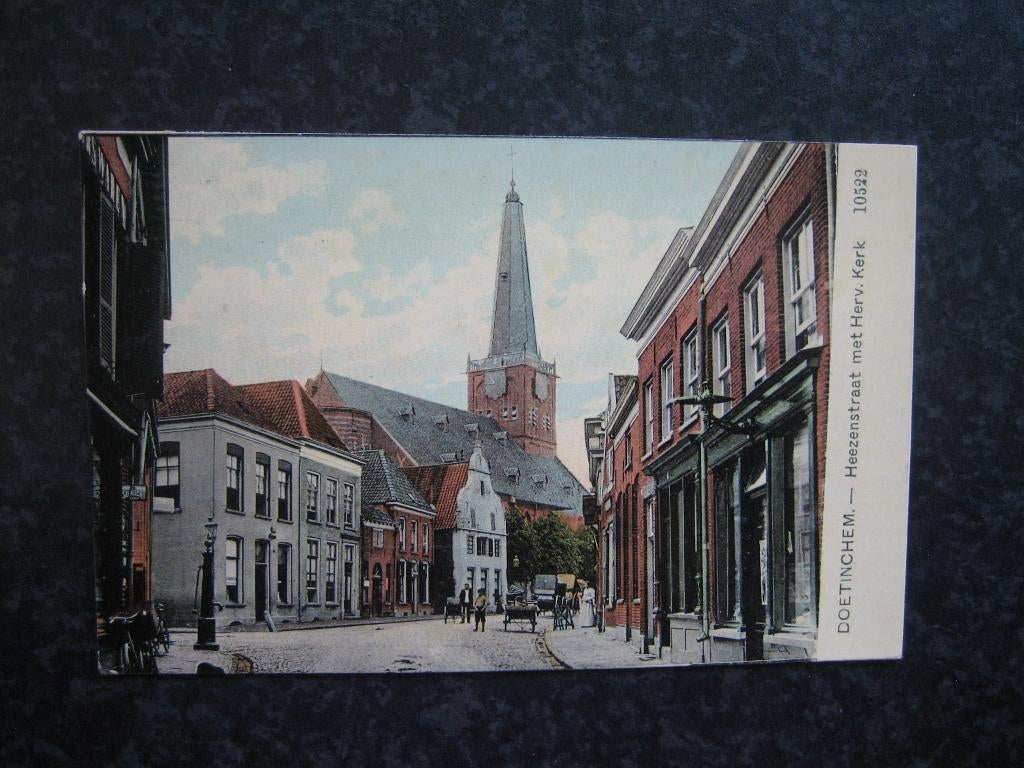 DOETINCHEM Heezenstraat met herv. kerk, Ophalen of Verzenden, 1920 tot 1940, Gelderland