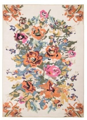 NIEUW: Vloerkleed bloemen wit 160x230 cm, Huis en Inrichting, Stoffering | Tapijten en Kleden, Ophalen, Overige kleuren, 150 tot 200 cm