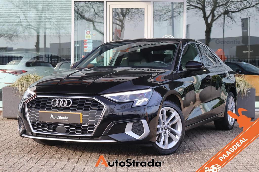 Audi A3 Limousine 30 TFSI Business Edition 110pk I Navigatie, Stof, Gebruikt, Zwart, Origineel Nederlands