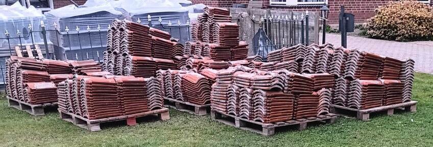 Rode Gebakken WD&S Pannen 36X26, Ophalen, Gebruikt, Steen of Klei, 15 m² of meer