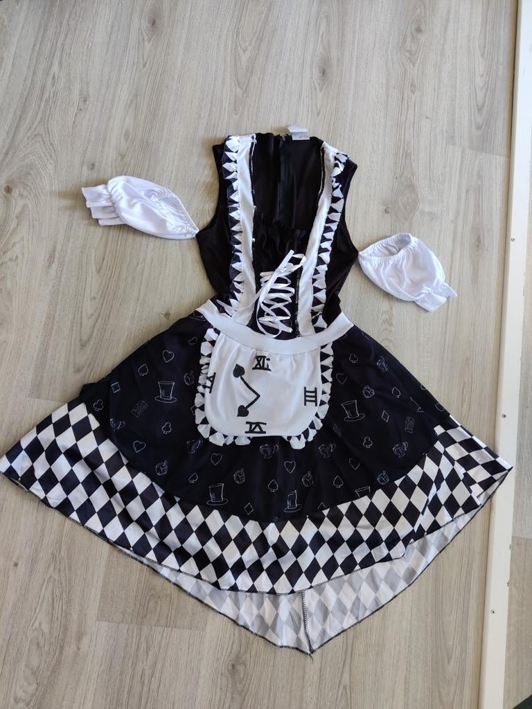 Alice in Wonderland Lolita jurk xl mt 44/46, Ophalen of Verzenden, Zo goed als nieuw, Maat 46/48 (XL) of groter, Carnaval