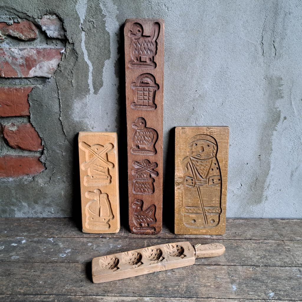 Oude brocante houten speculaasplank mal suikermal *Etage3*, Huis en Inrichting, Gebruikt, ., Ophalen of Verzenden, .