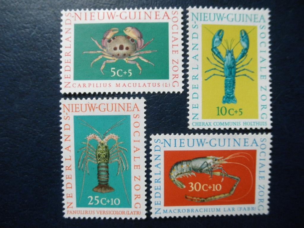 Postzegels dieren Nieuw Guinea 1962 - cw. € 1,60 (*)., Ophalen of Verzenden, Dier of Natuur