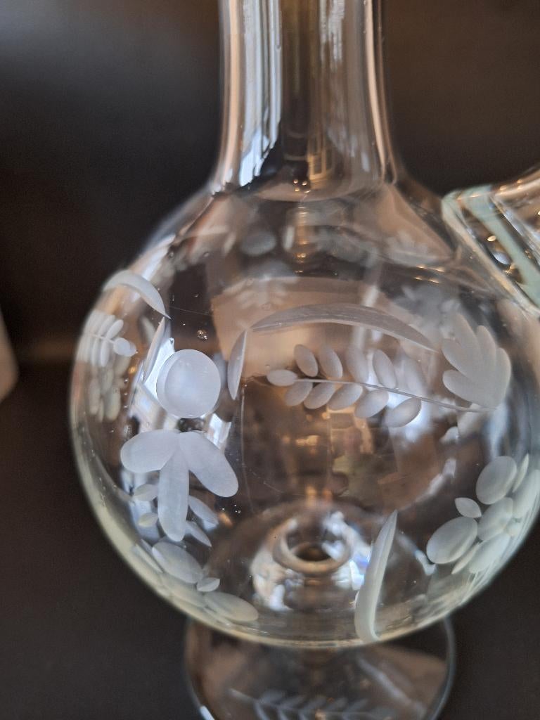 Glazen Karaf met Bewerking, Ophalen of Verzenden