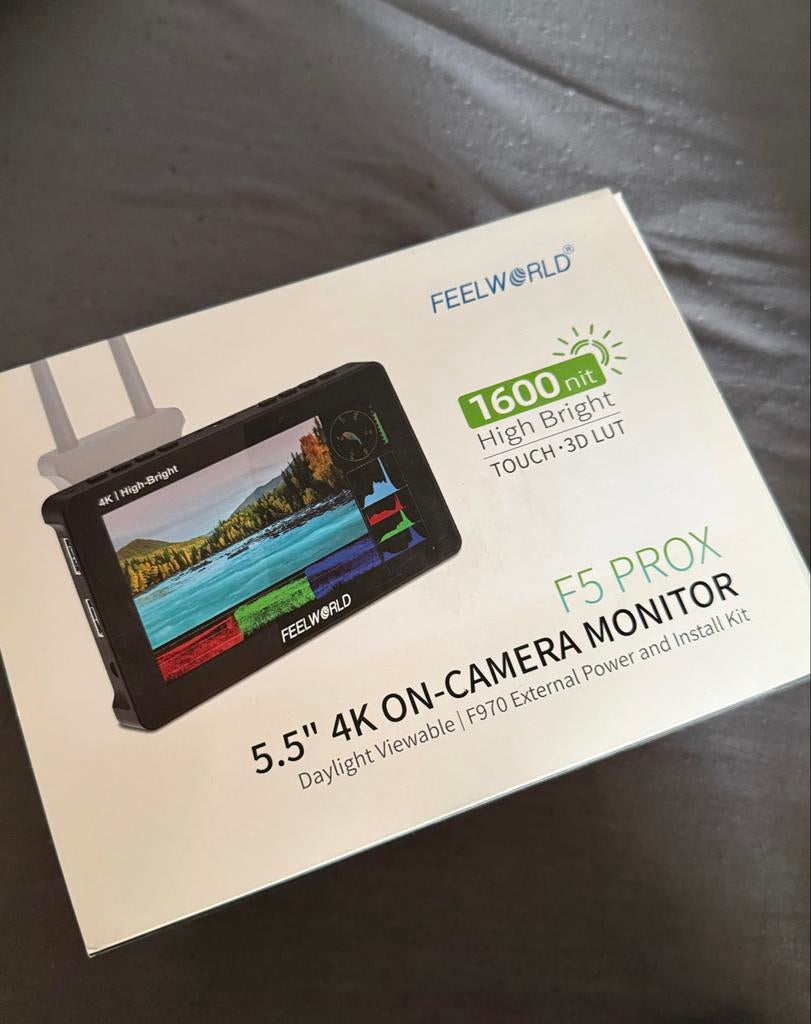 Feelworld F5 Pro X 5.5” 4K On-Camera Monitor + accessoires, Ophalen, Zo goed als nieuw, Overige typen