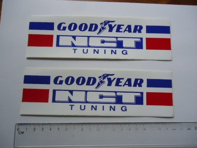 sticker oud GOODYEAR NCT tuning auto race motor groot 2 x, Verzenden, Zo goed als nieuw, Bedrijf of Vereniging