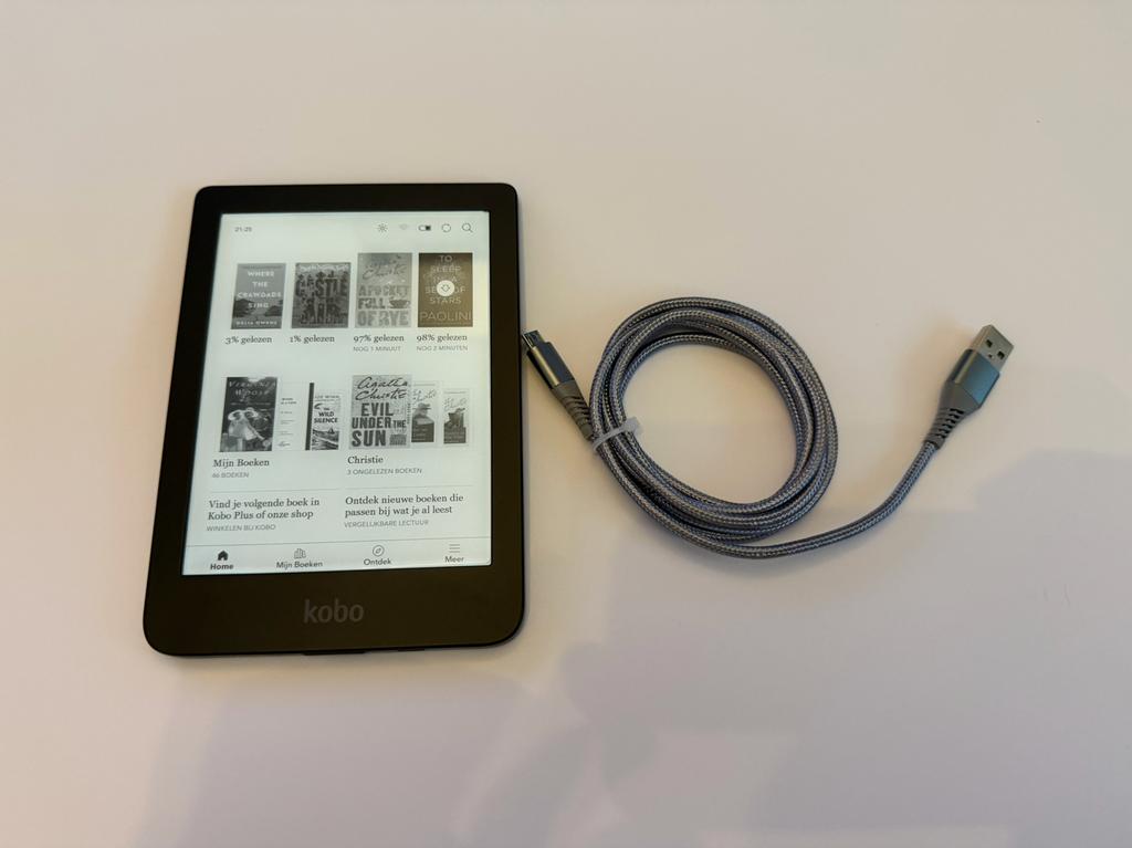 Kobo Clara HD met kabel – nette staat, Kobo, Kobo, 8 GB, Verzenden