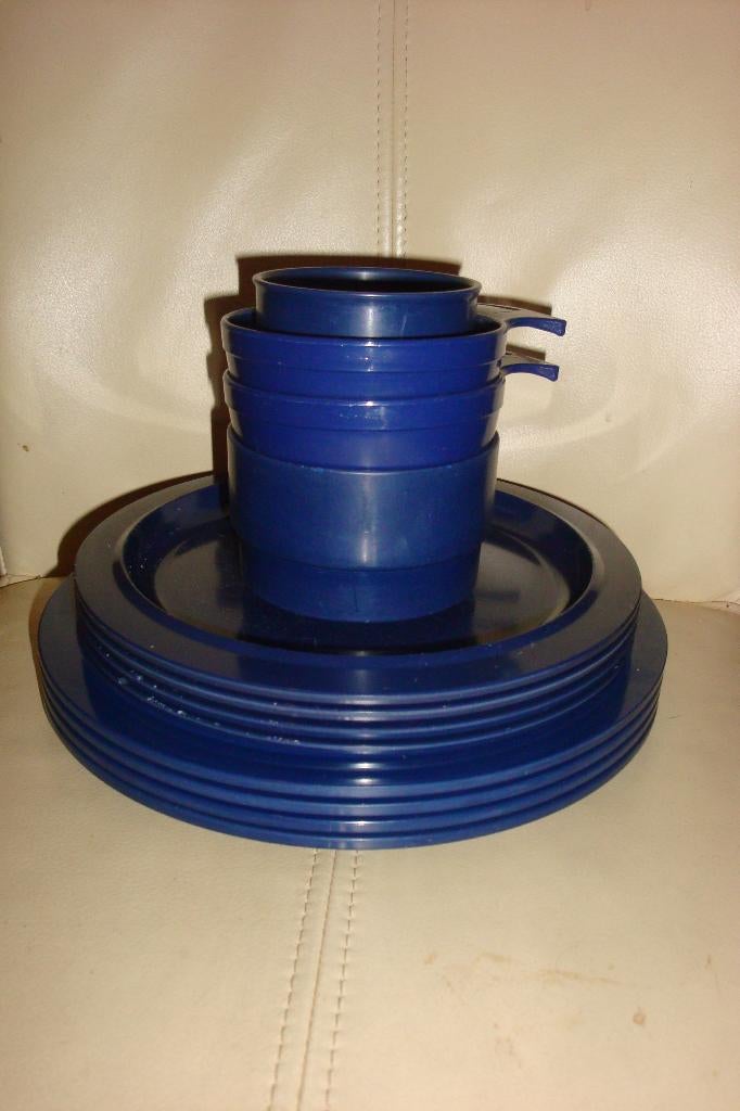 12-delig 4 persoons, Mepal Basic camping servies, ocean blue, Ophalen of Verzenden, Gebruikt