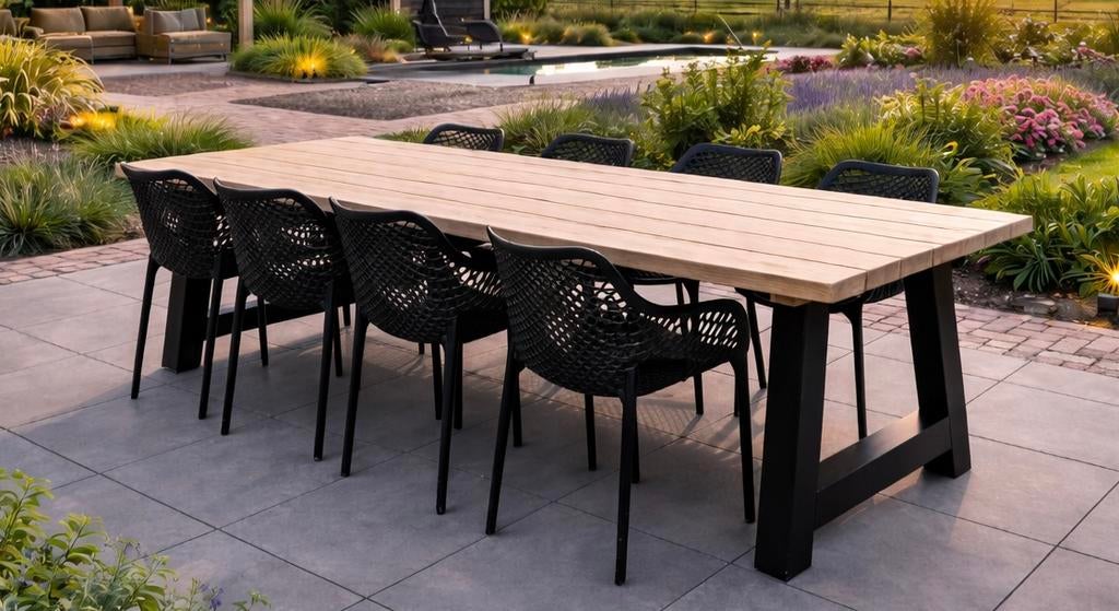 Douglas tuintafel maatwerk 250cm 300cm aanbieding, Tuin en Terras, Tuintafels, Ophalen of Verzenden, Nieuw, Rechthoekig, Hout