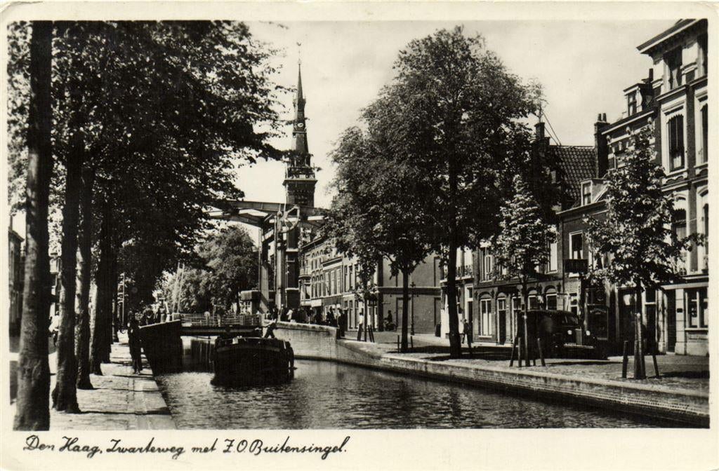 Den Haag, Zwarteweg met Z.O. Buitensingel. - 1918 gelopen, Ophalen of Verzenden, Voor 1920, Gelopen, Zuid-Holland