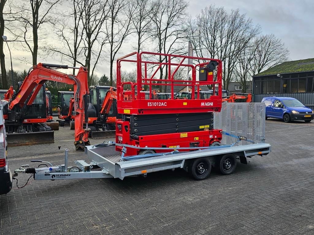 Magni ES1012AC schaarlift met Vlemmix trailer, Ophalen