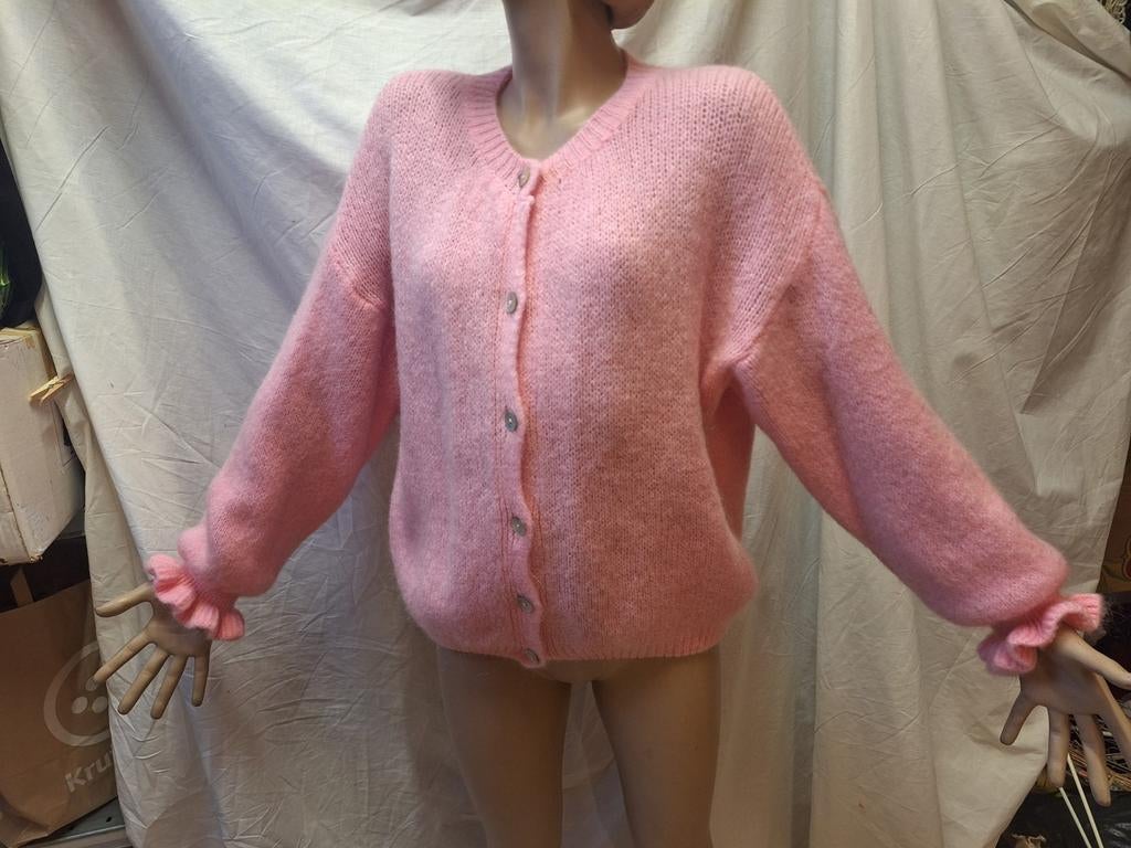 Roze vest met knopen, Ophalen of Verzenden, Zo goed als nieuw, Maat 36 (S), Roze