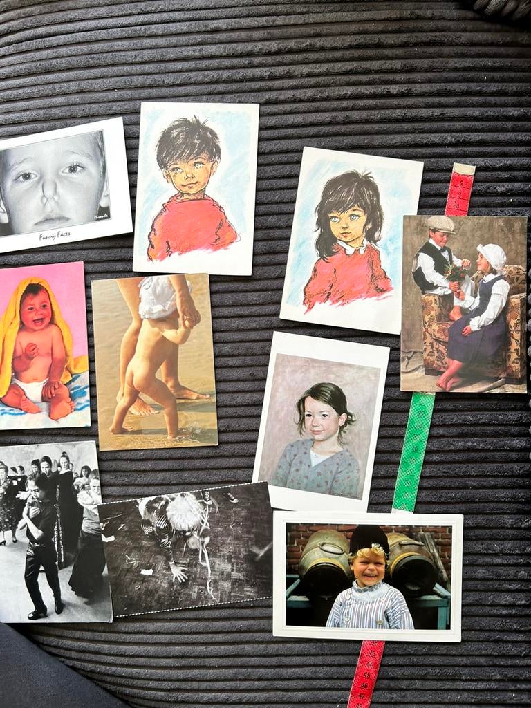 10 oude kind kaarten, Ophalen of Verzenden, Ongelopen, Kinderen