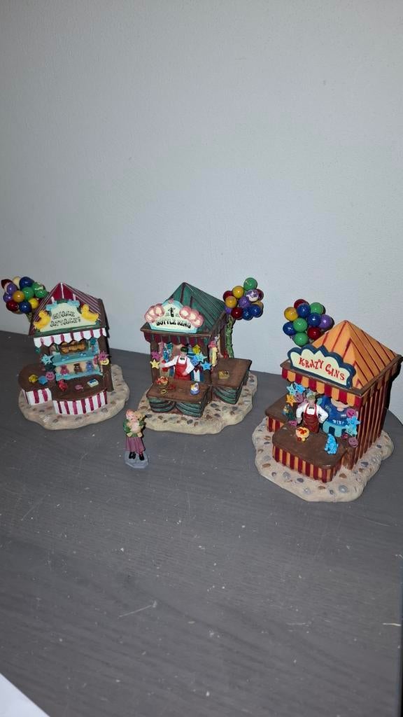 Lemax kermis carnival kiosks voor kerstdorp, Ophalen of Verzenden